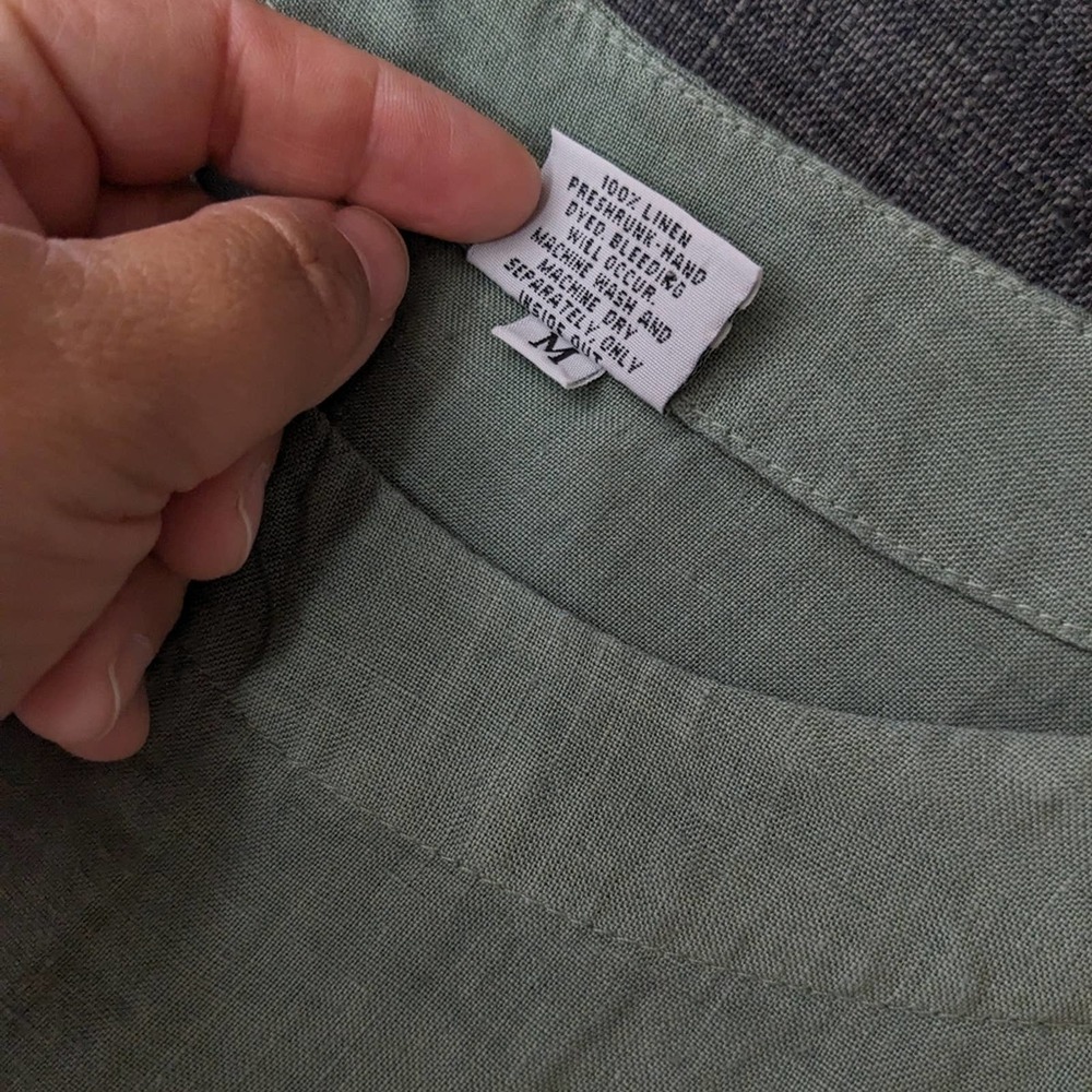 CP Shades Olive Green Linen Maxi Dress - Picture 5 of 10